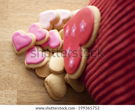 Pillow and heart cookies