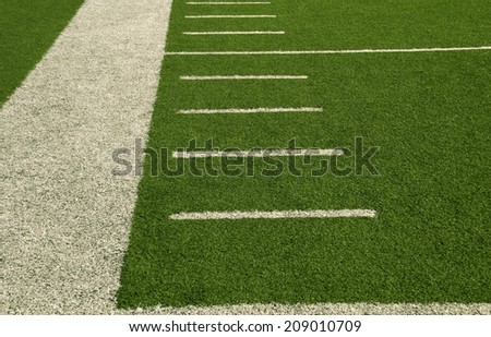 Yard lines of American football field