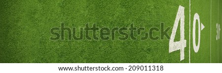 Forty-yard line of American football field