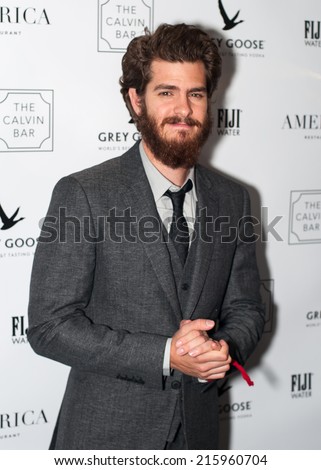 Toronto - September 8, 2014: Actor Andrew Garfield at the America Restaurant afterparty for the film 99 Homes.