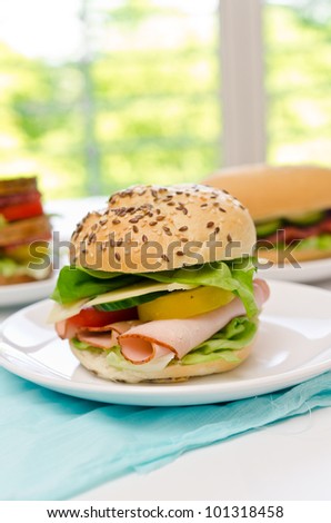 A fresh deli sandwich