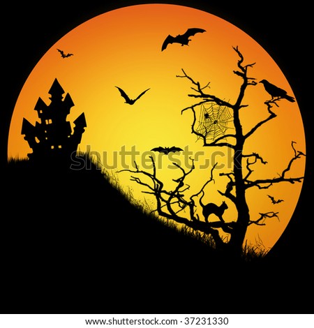 stock photo Scary halloween background