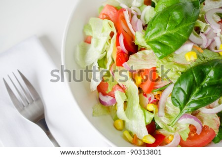 Healthy garden salad