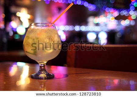 Delicious Cocktail At A Retro Bar.