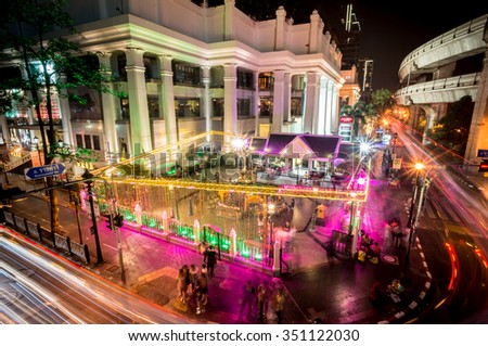 Christmas celebration in front of Central World shopping mall on December 14, 2015, Bangkok,Thailland