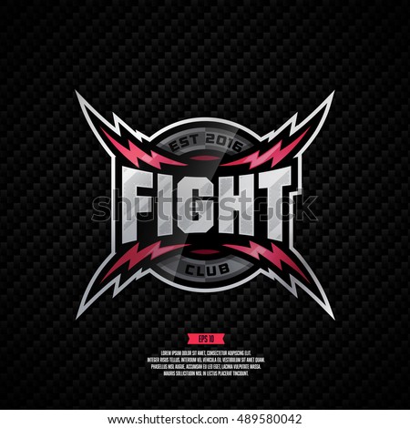 Modern professional fight club logo design.