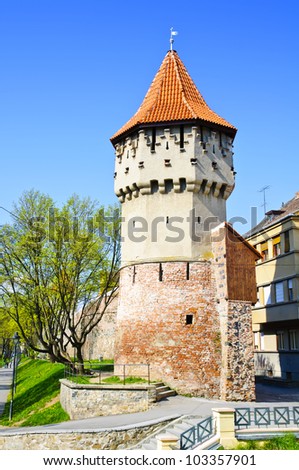defense tower in Sibiu, Romania