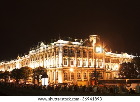 Night city. Summer night in Saint-Petersburg.