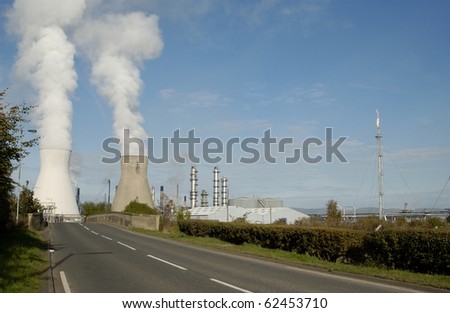 steam, smoke and flame at grangemouth petro-chemical plant