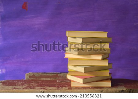 stack of books, free copy space