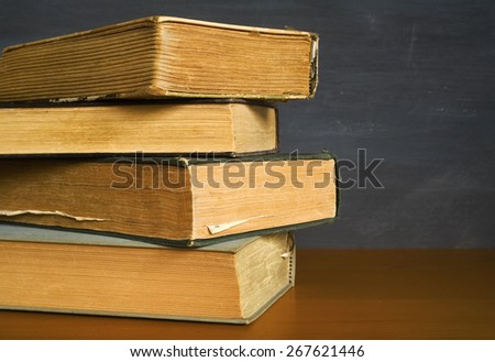 stack of books, close up,free copy space