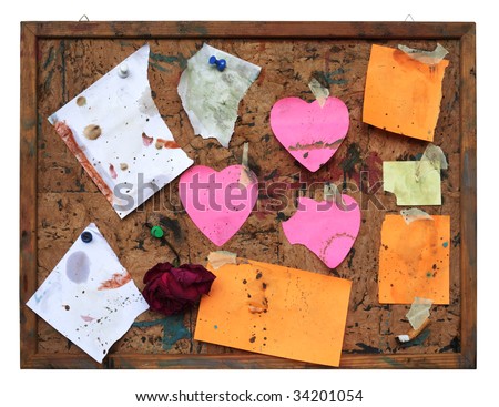 stock photo : Grungy pin board, worn and dirty,isolated on white background, stock photo : Grungy pin board, worn and dirty,isolated on white background,
