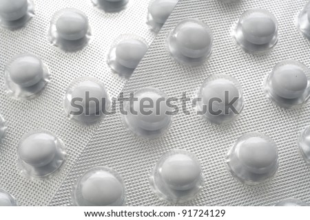 medical tablets close up