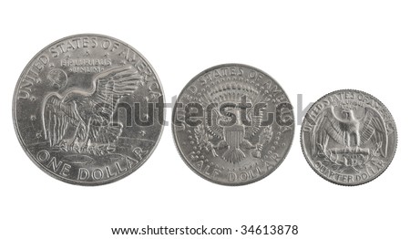 Old+Quarter+Dollar+Coins Old Usa Silver Coins With Eagles: One, Half And A Quarter Of Dollar ...