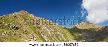panoramic view of italian alps on summer in Val di Sole, Trentino