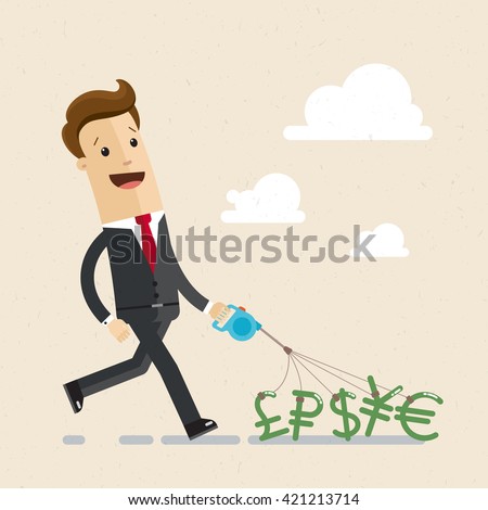 a businessman or manager holds