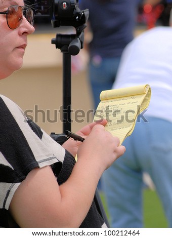 WELLINGTON, FLORIDA  APRIL 15: A look at a reporter\'s notes taken at a Tax Day Tea Party rally in Wellington, April 15, 2012