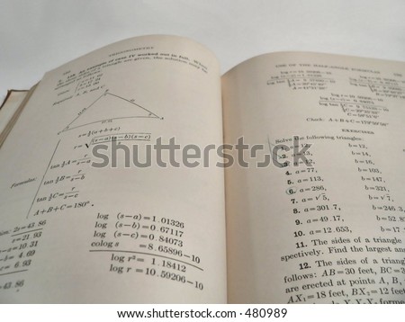 Vintage math book for trigonometry dated pre 1950