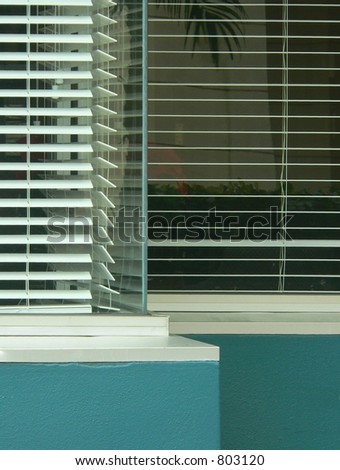 combination of lines and angles created by window detail of office or retail building