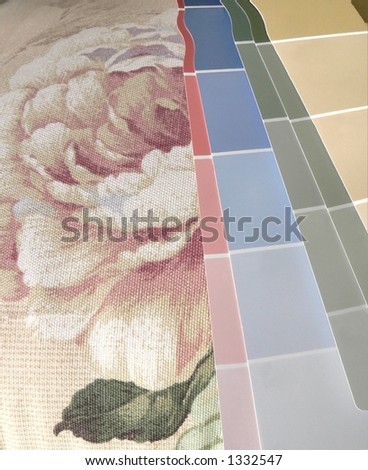 fabric and color matching samples for interior design