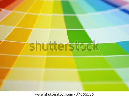 paint selection color wheel with narrow depth of field