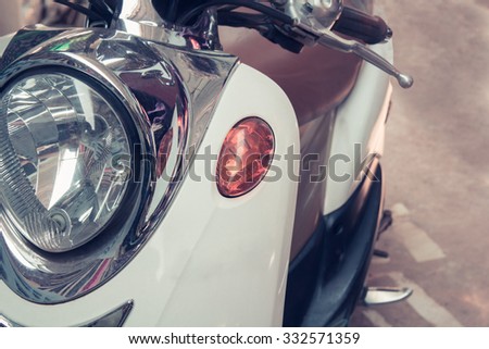 Headlight lamp vintage classic motorcycle - vintage effect style