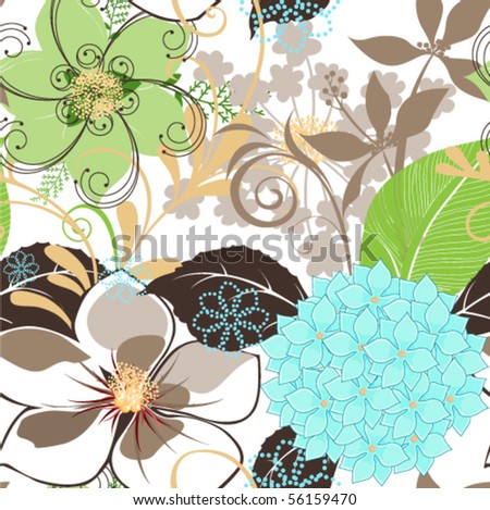 seamless floral pattern. stock vector : Seamless floral
