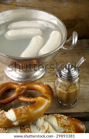 White sausages with bavarian mustard