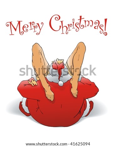 Funny Christmas Cards Photos on Funny Merry Christmas Card Stock Photo 41625094   Shutterstock