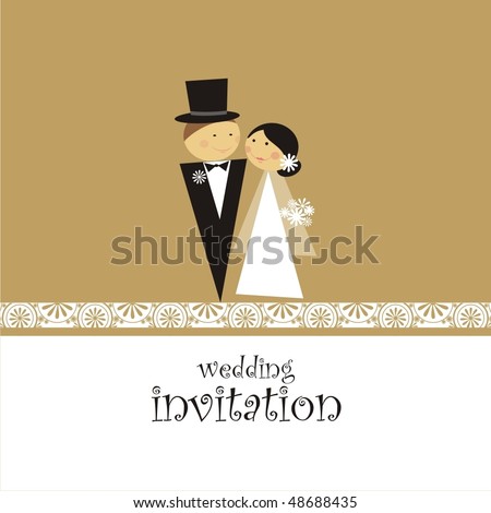 stock vector wedding invitation