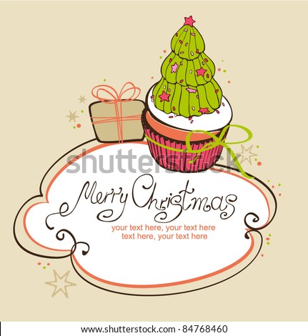 Merry Christmas Card Stock Vector Illustration 84768460 : Shutterstock