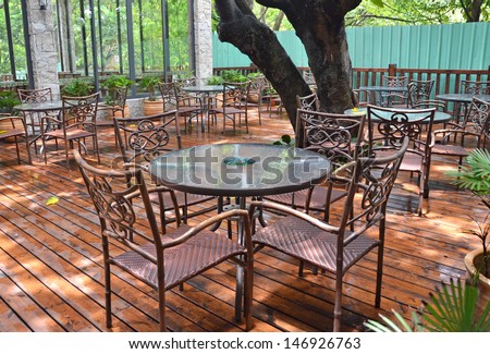 Patio garden table and chairs