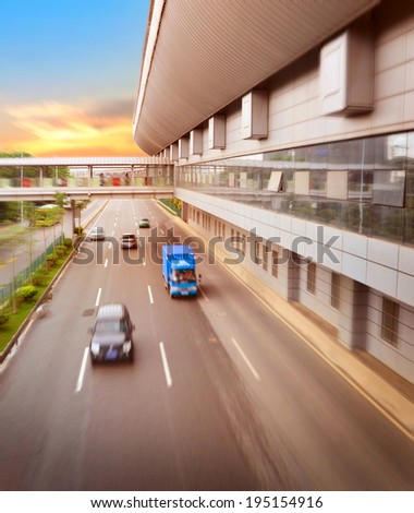 Traffic flow on the highway in Shenzhen, China