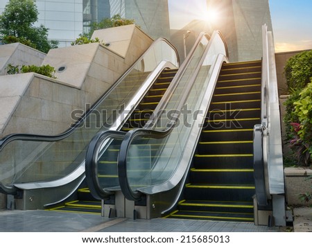 Escalator of Shanghai streets