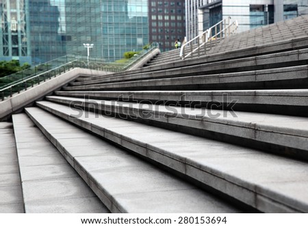 Modern city building stairs