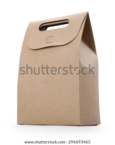 blank hand cake, bread packaging paper bag.