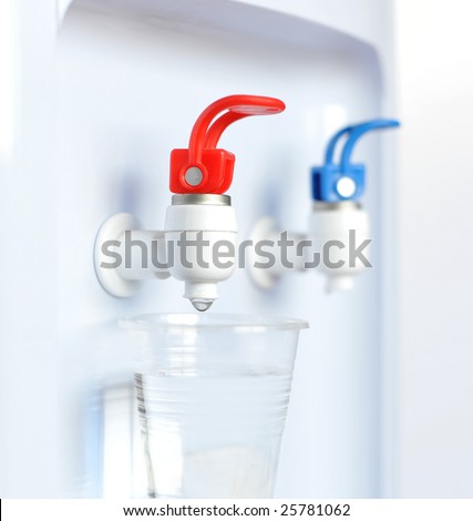 Close up water dispenser