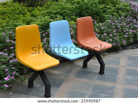 In park chair