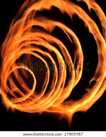 Circle to form the shape of fire