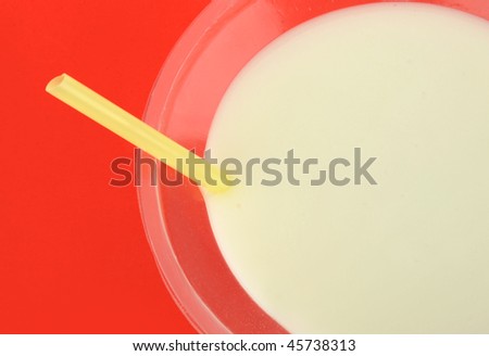 Close-up soybean milk