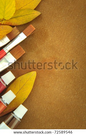 Painting With brown cloth background