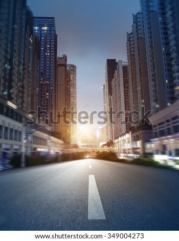 empty street, city in china