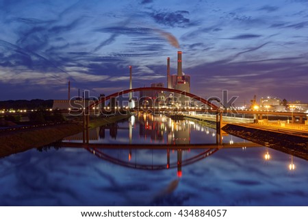 Coal-fired power plant at Mannheim in Germany.