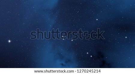 2d illustration. Realistic star pattern. Deep interstellar space. Stars, planets and moons. Various science fiction creative backdrops. Space art. Imaginary cosmic backdrop.