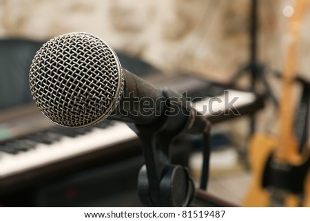 microphone in a rehearsal room