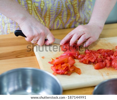 Preparation tomato. Ingredient delicious casserole.