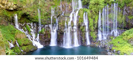 Waterfall of Langevin in Reunion island