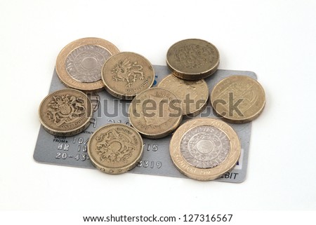 British (uk) currency on a white background.
