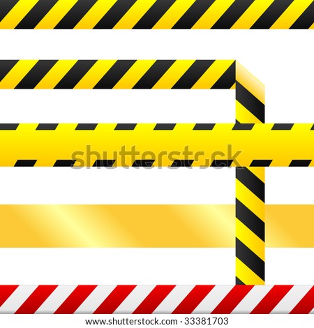 stock vector : Caution or cuidado warning tape. Tape is blank so custom text 