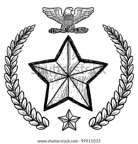 Military Insignia on Style Military Rank Insignia For Us Army Including Star And Wreath